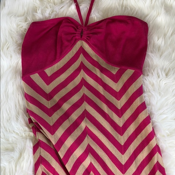 NEW Bebe pink and beige maxi dress! - Picture 2 of 3